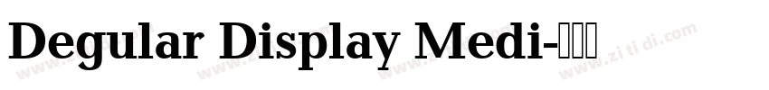 Degular Display Medi字体转换